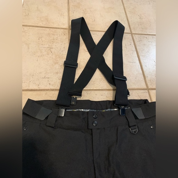 Sunice STORMPACK Black Ski Snowboard Pants Bibs XL/TG Removable Suspenders - Picture 6 of 10